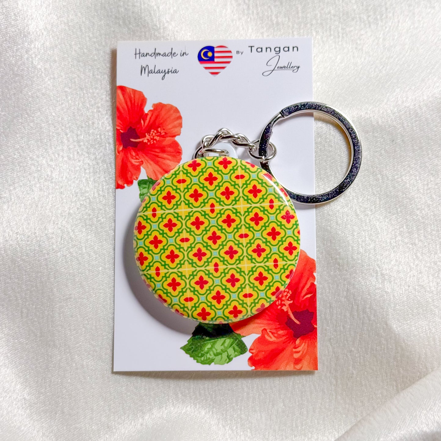 Christmas Malaysia Hibiscus Keychain Set 3