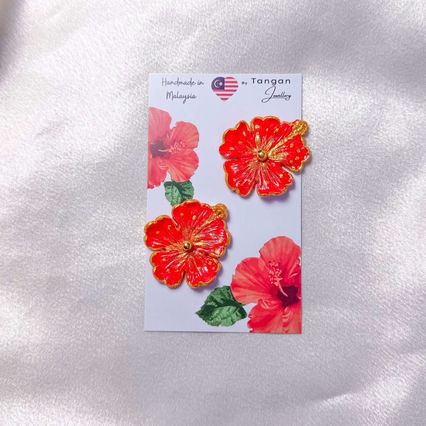 Hibiscus Batik Earring