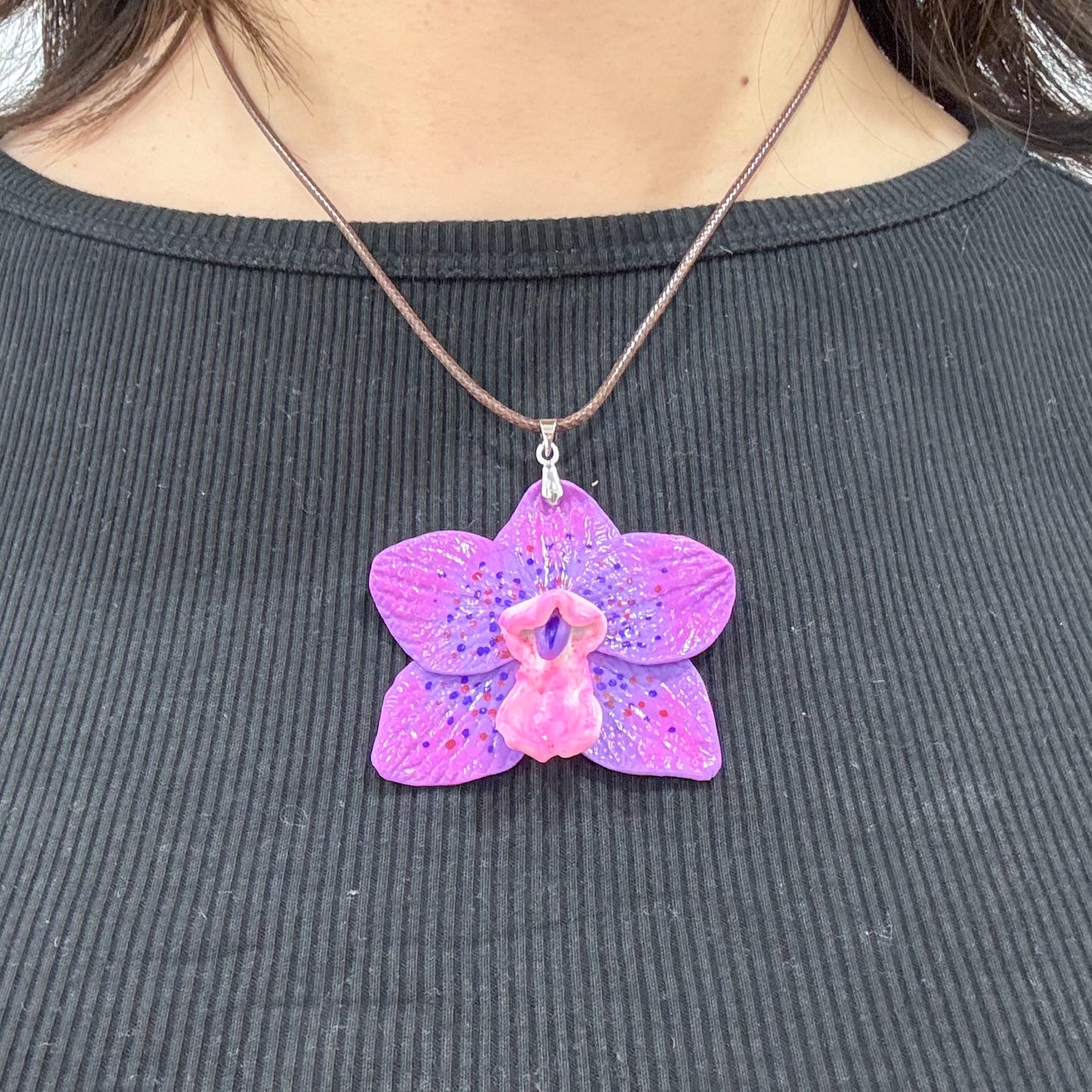 Delica Purple Orchid Necklace