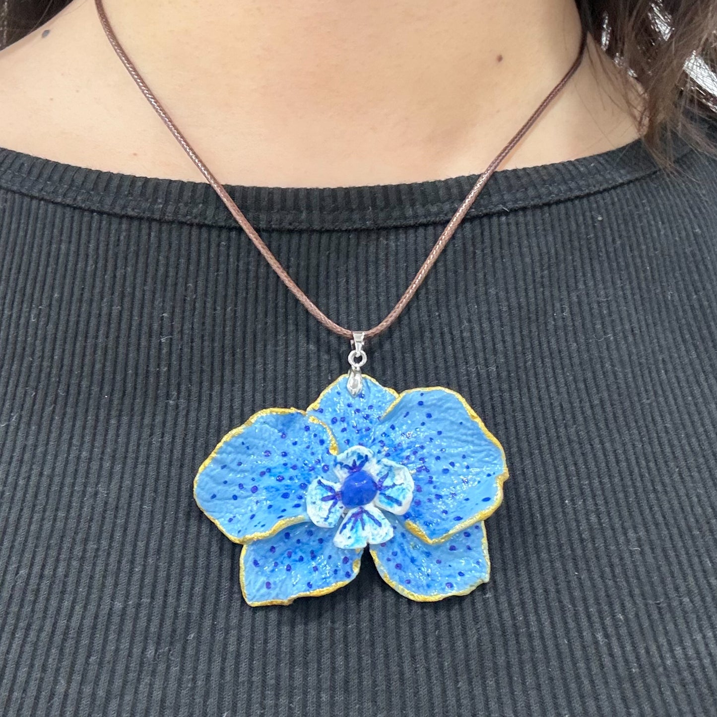 Blue Orchid Necklace