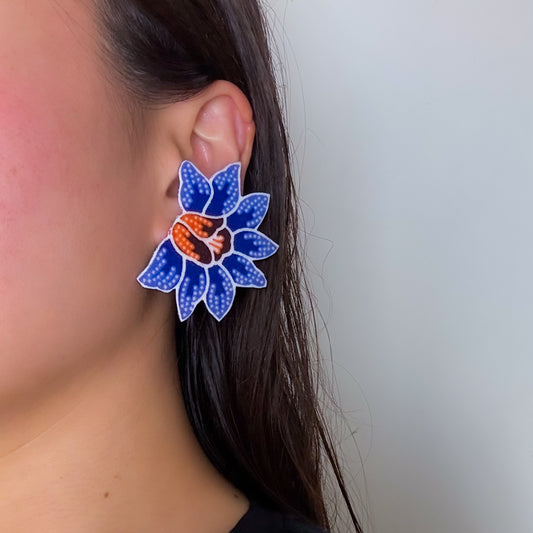 Batik Flower Stud