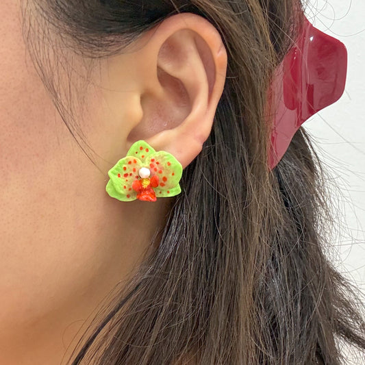 Orkid Green Earring