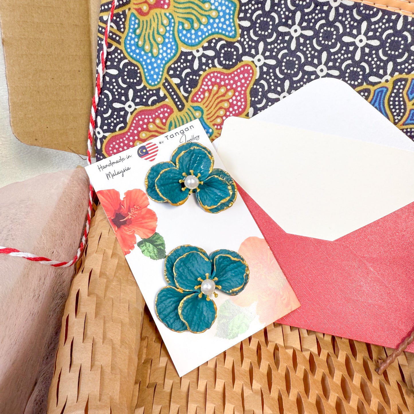 Christmas Malaysia Emerald Green Floral Set 1