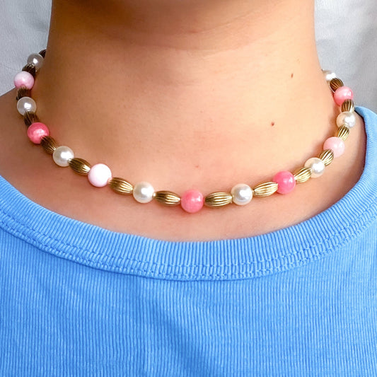 Pink Beaded Necklace