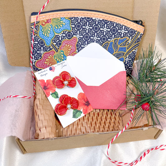 Christmas Malaysia Red Floral Gift Set