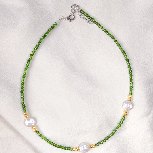 Esmer Green Pearl Necklace