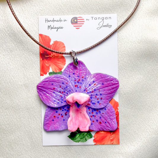 Delica Purple Orchid Necklace