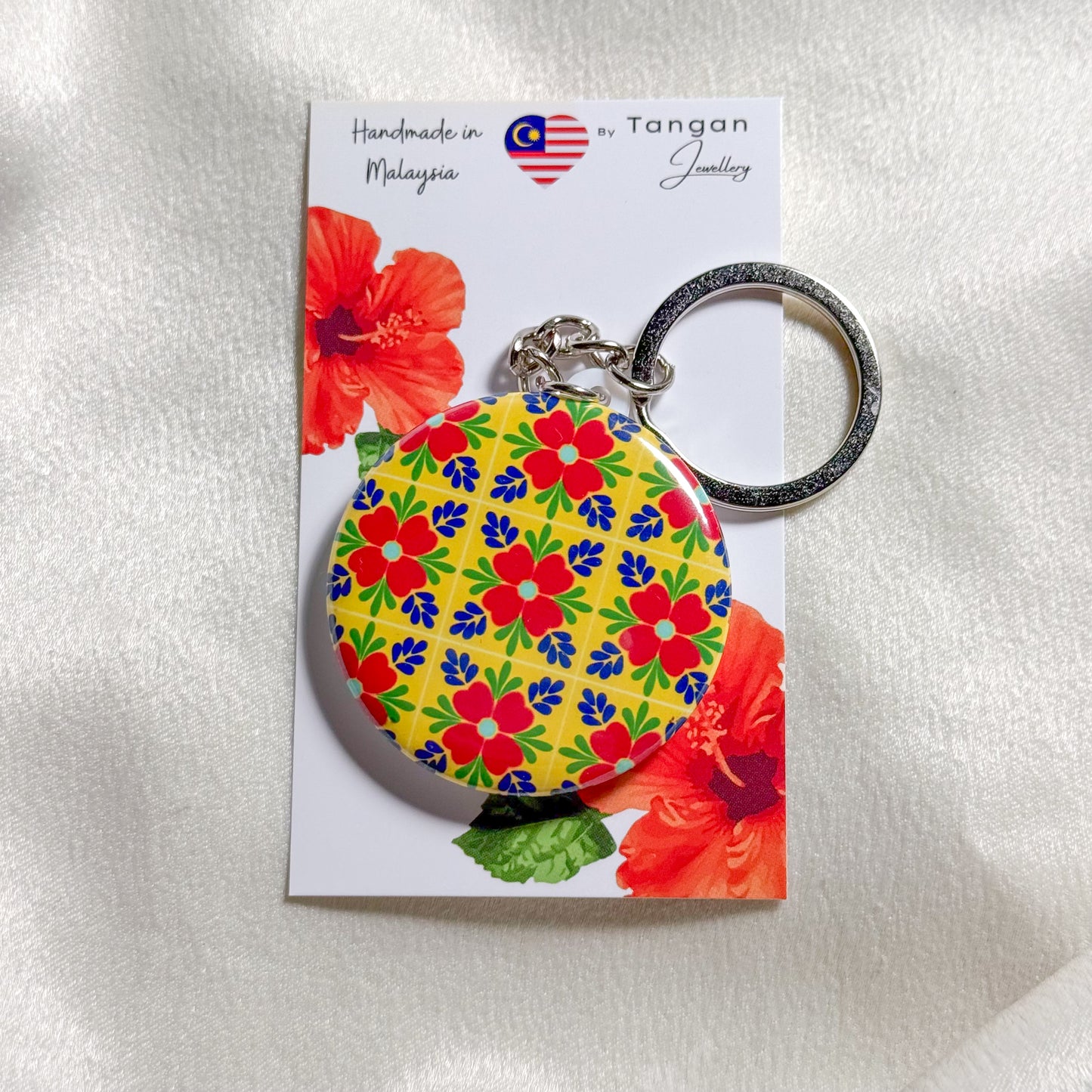 Christmas Malaysia Hibiscus Keychain Set 3