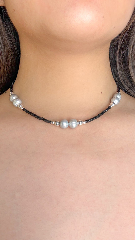 Bella Silver Pearl Necklace