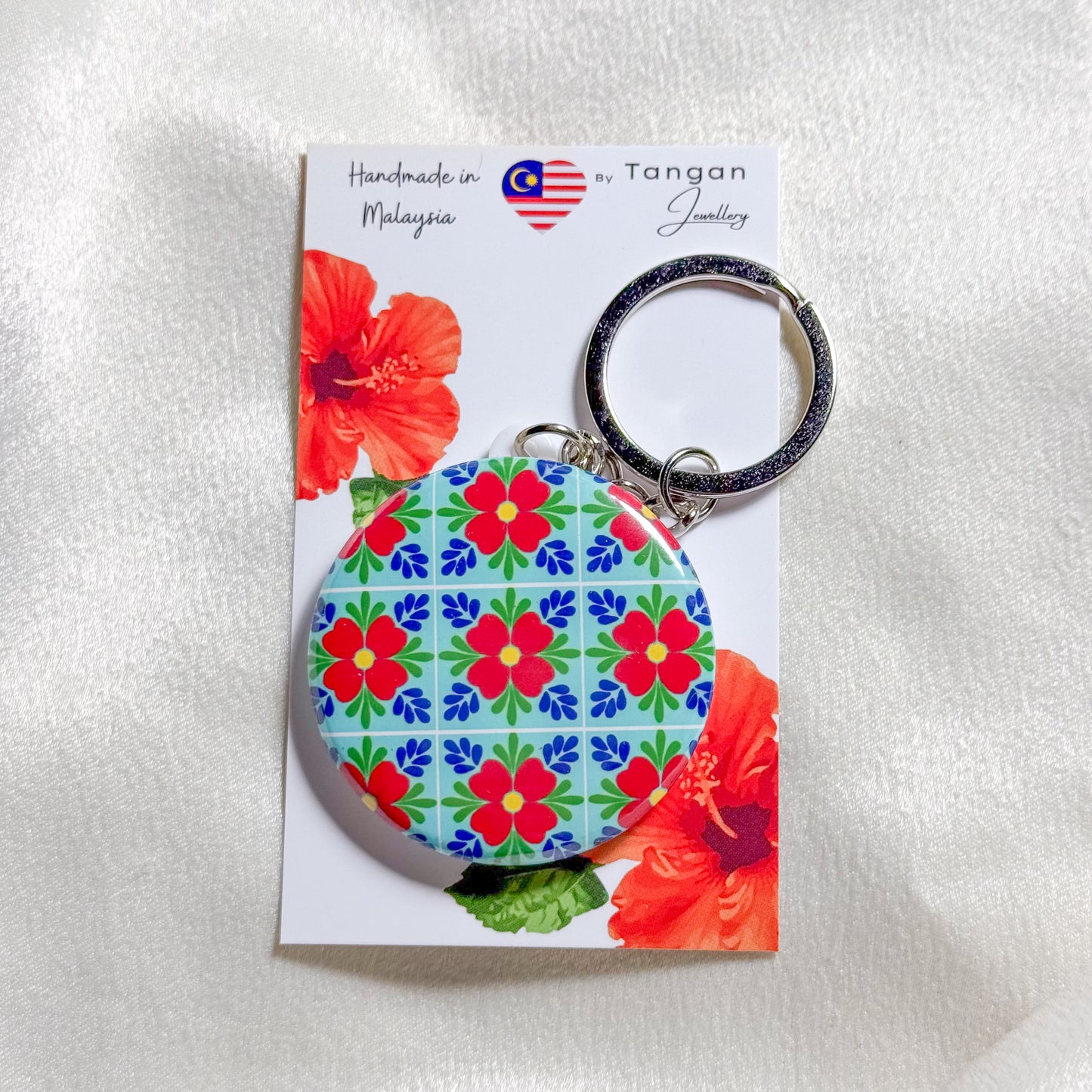 Christmas Malaysia Hibiscus Keychain Set 3