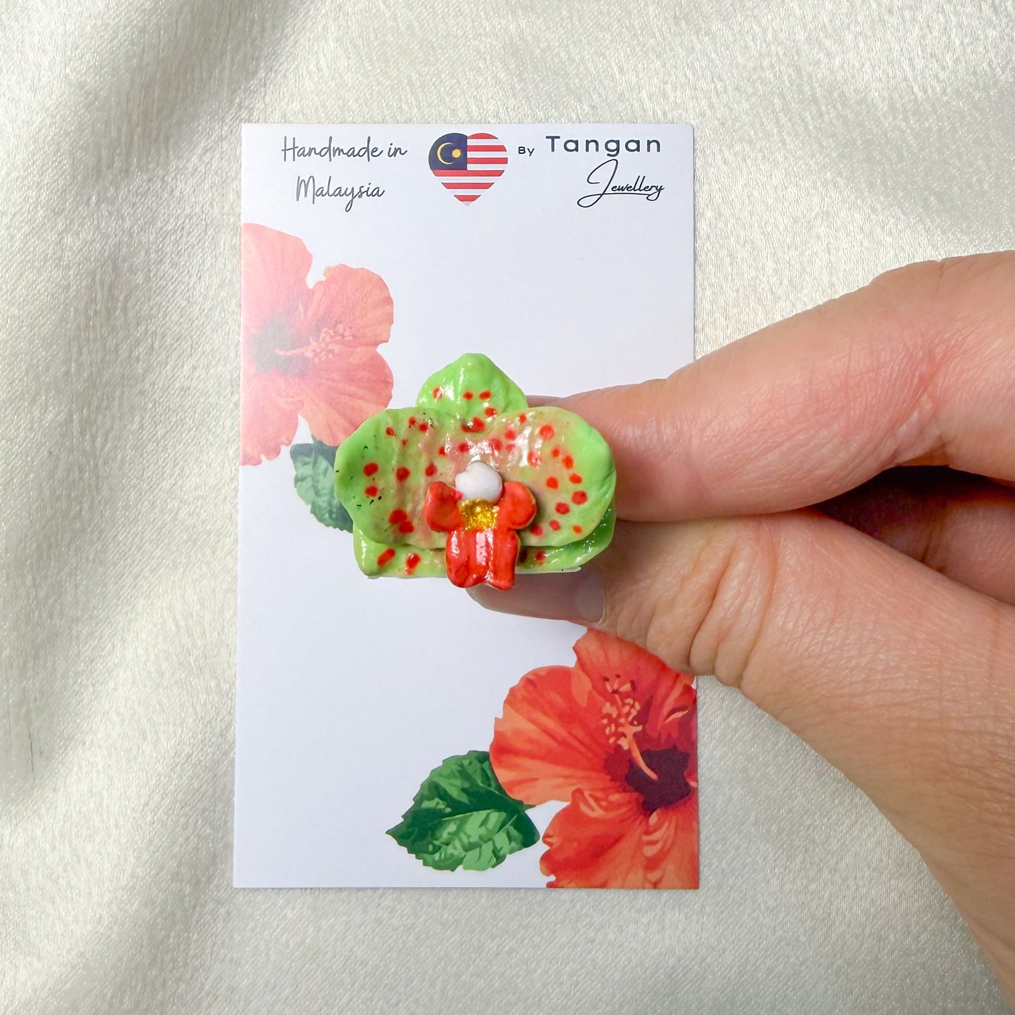 Orkid Green Earring