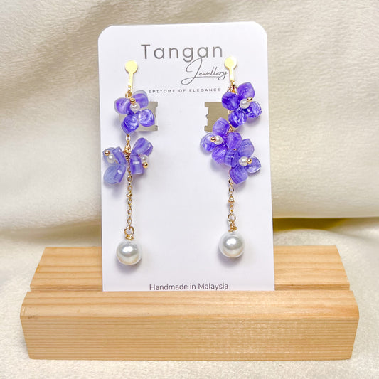 Hydrangea Clip On Dangle